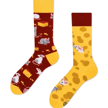 Many Mornings Mouse and Cheese Socks