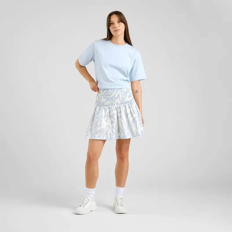 Dedicated Dedicated Rokje Tranholmen Poplin Wonky Beach Skyway Blue