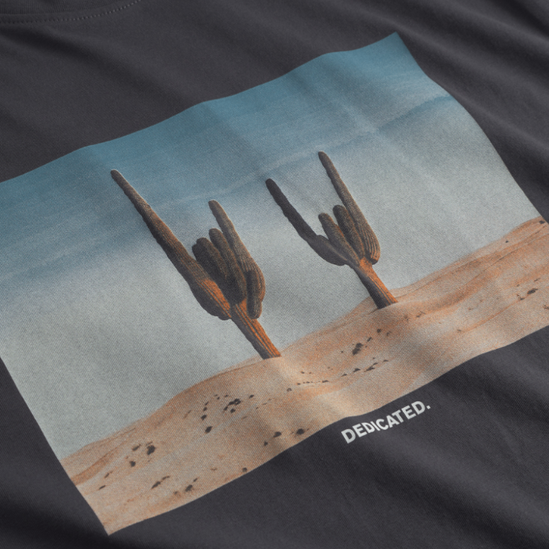 Dedicated Dedicated T-shirt Stockholm Cactus Sign Charcoal