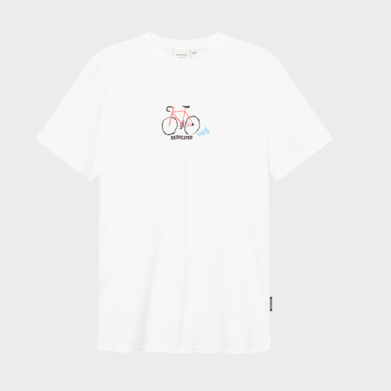 Dedicated Dedicated T-shirt Stockholm Surprise Bike White