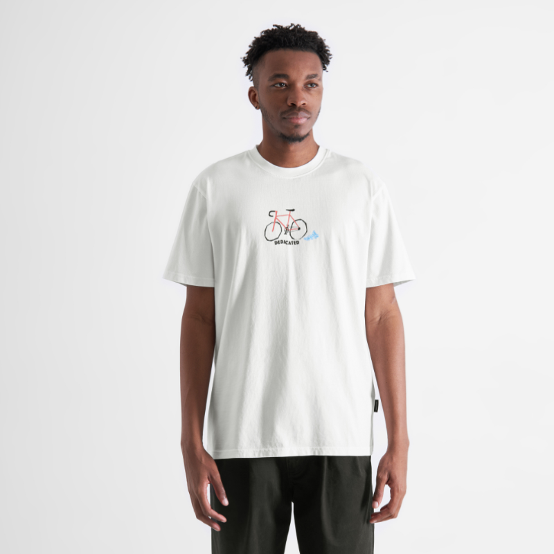 Dedicated Dedicated T-shirt Stockholm Surprise Bike White