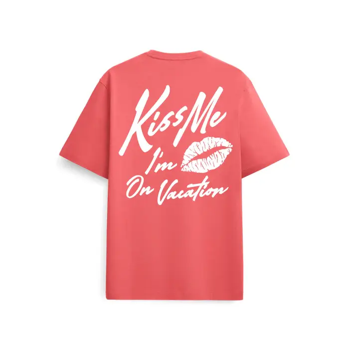 On Vacation On Vacation Kiss me T-shirt - Coral