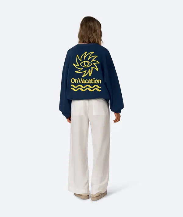 On Vacation On Vacation Cruise Sweater Navy Blue
