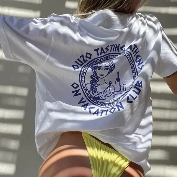 On Vacation On Vacation Ouzo Tasting T-Shirt Wit