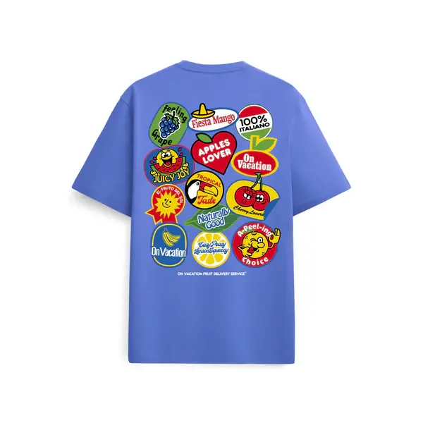 On Vacation On Vacation Fruit stickers T-shirt Blauw