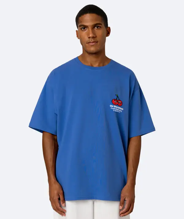 On Vacation On Vacation Fruit stickers T-shirt Blauw