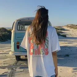 On Vacation Bubbly Good Times T-shirt Wit