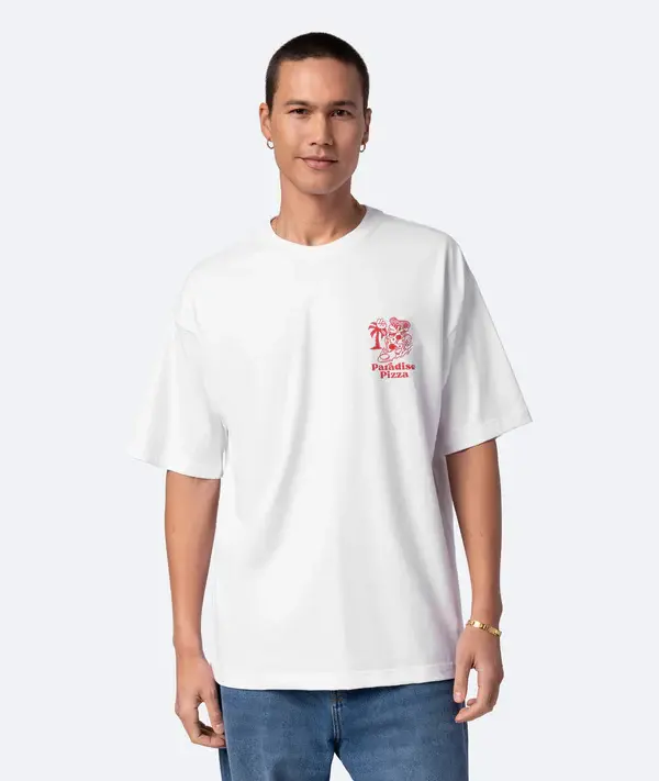 On Vacation On Vacation Paradise Pizza T-Shirt White