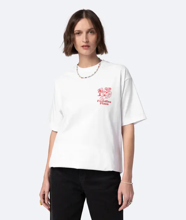 On Vacation On Vacation Paradise Pizza T-Shirt White