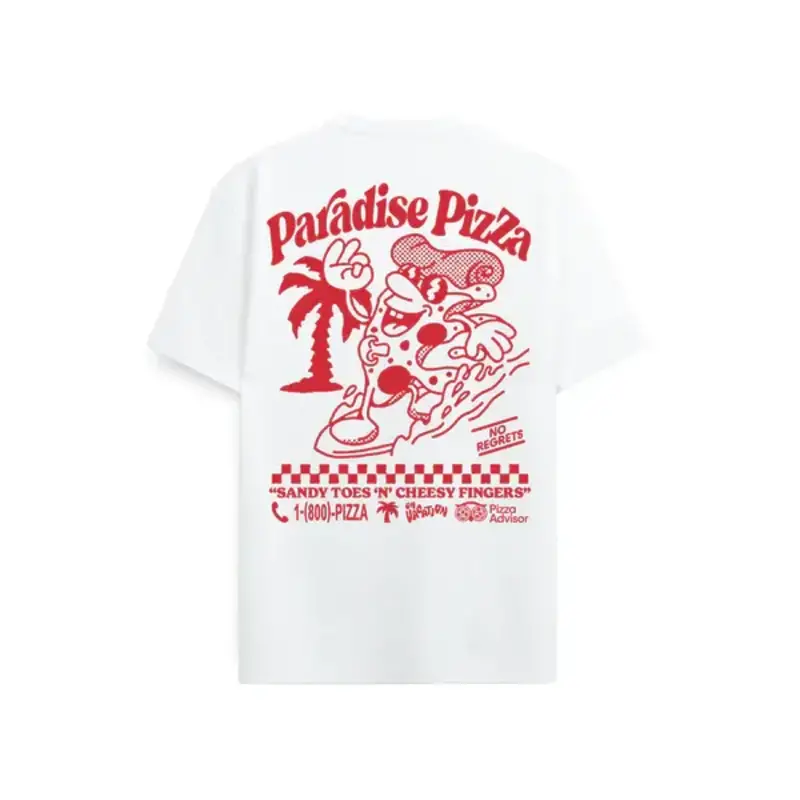 On Vacation On Vacation Paradise Pizza T-Shirt Wit