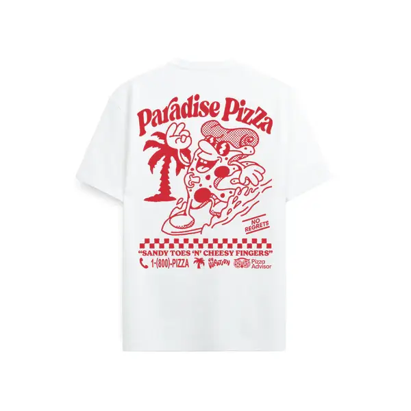 On Vacation On Vacation Paradise Pizza T-Shirt White