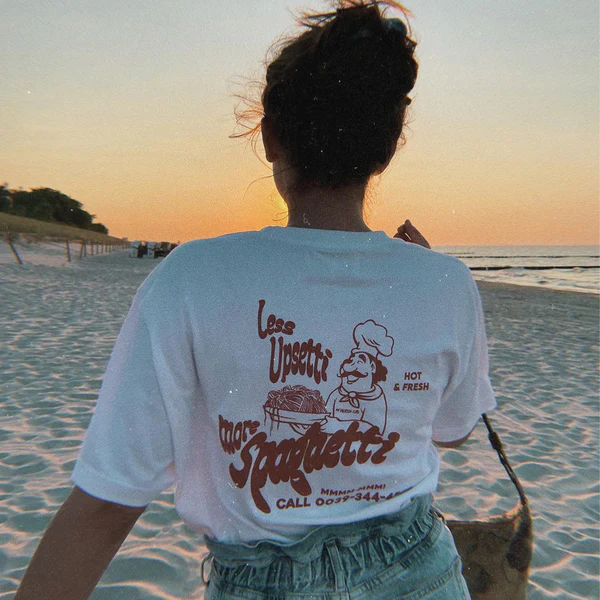 On Vacation On Vacation Less Upsetti T-Shirt White