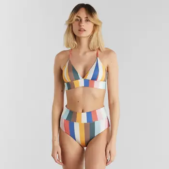 Dedicated Bikini Top Alva Stripes Multi Color