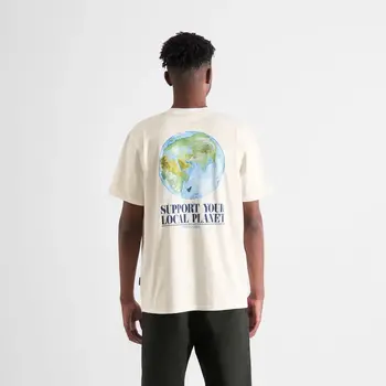 Dedicated T-Shirt Stockholm Support Water Globe Off-White