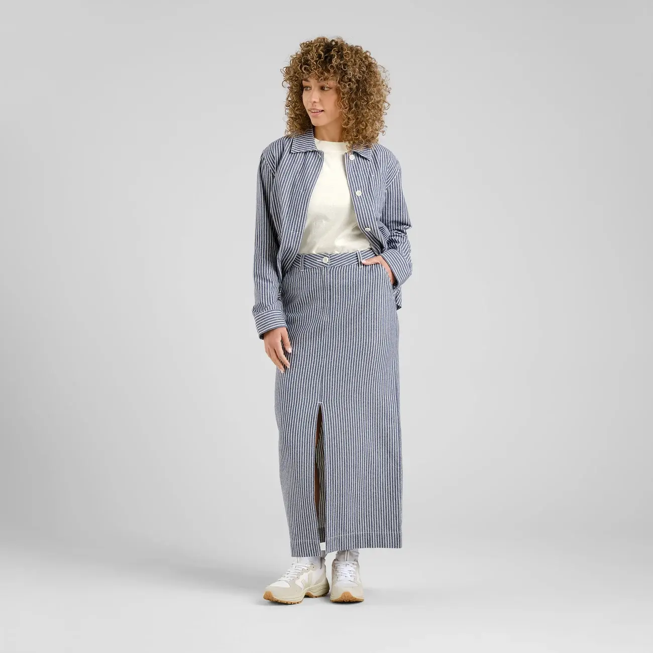 Dedicated Dedicated Skirt Finsta Work Stripe Blue