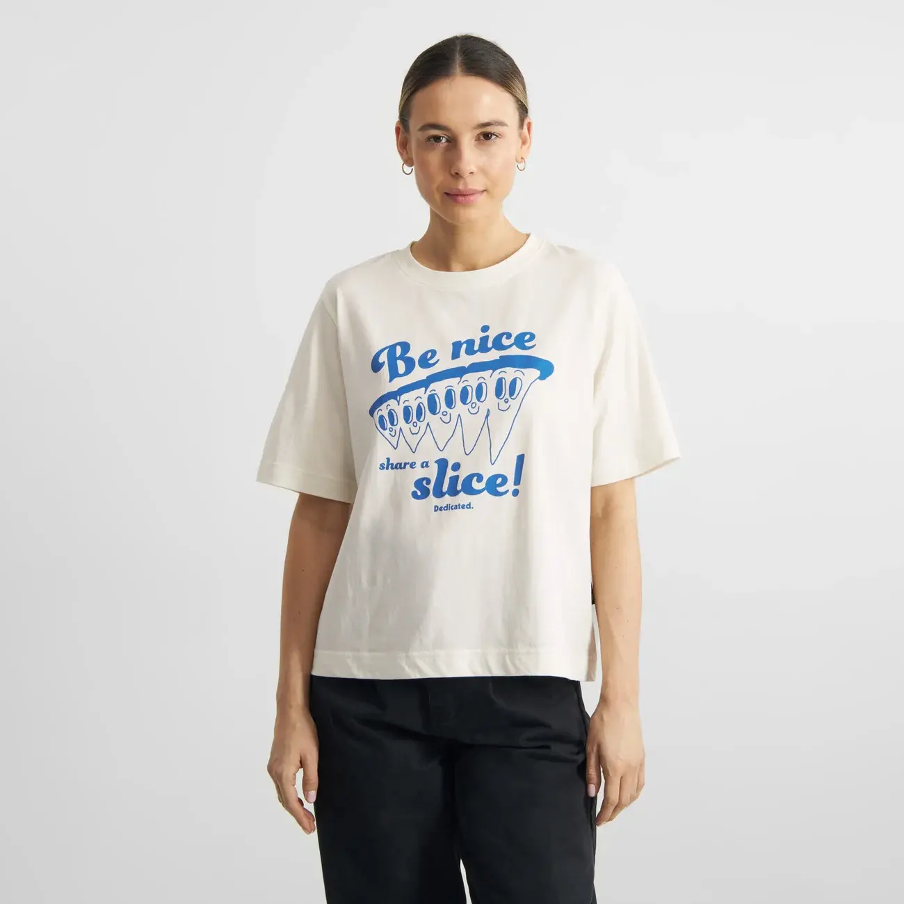 Dedicated Dedicated Vadstena T-Shirt  Share A Slice Off White