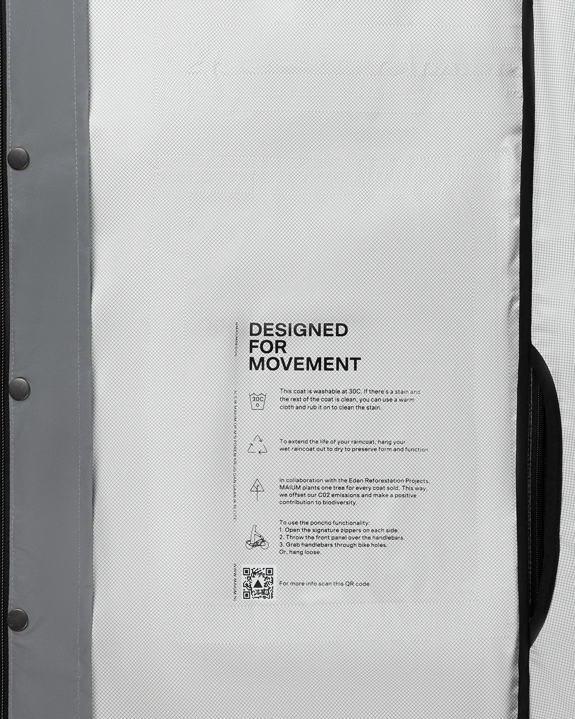 Maium Maium Raincoat Light Weight Parka Reflective