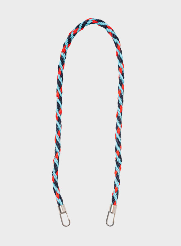 Susan Bijl Susan Bijl The New Kumihimo Strap Blue & Red Alert Short
