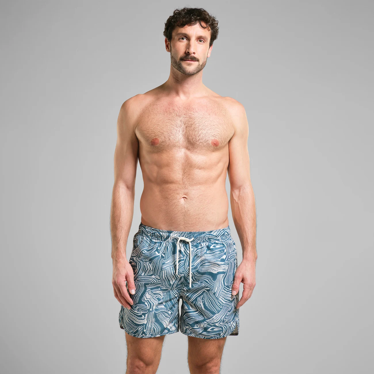 Dedicated Dedicated Zwembroek Sandhamn Clay Swirl Blue S