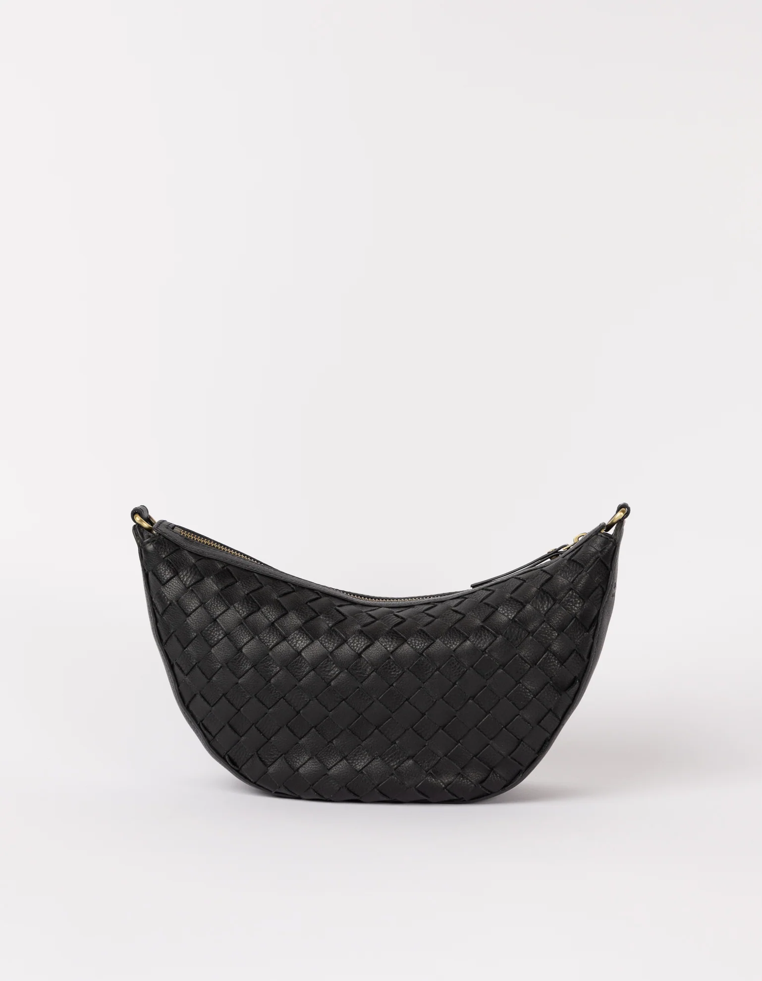 O My Bag O My Bag Leo Black Woven Soft Grain Leather OMB-E174NW