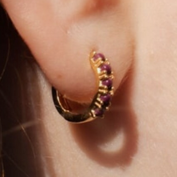 T.I.T.S. Grit Ear Ring Power Gold Dark Purple