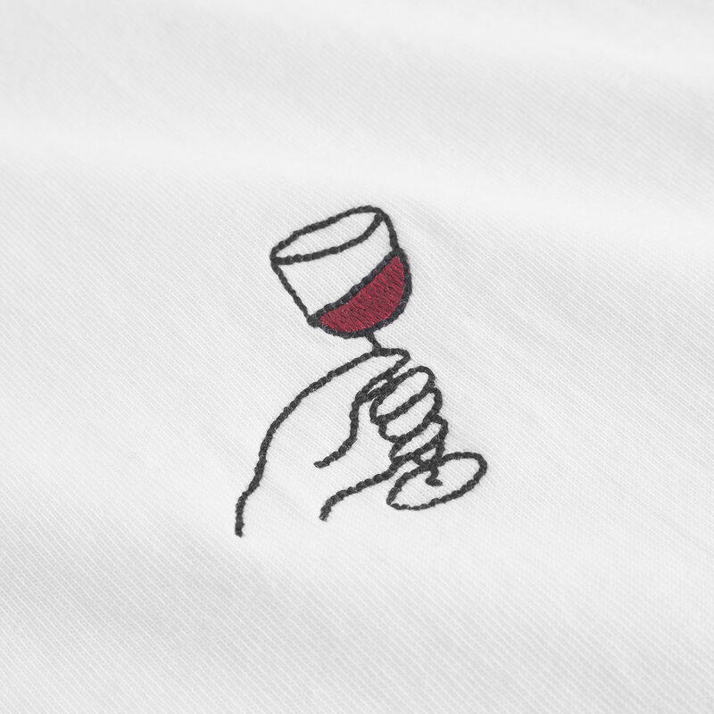 Dedicated Dedicated T-shirt Visby Wine Cheers White