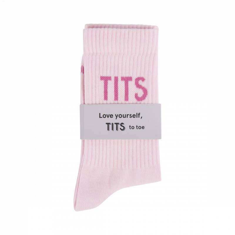 T.I.T.S. TITS Logo Socks Pink