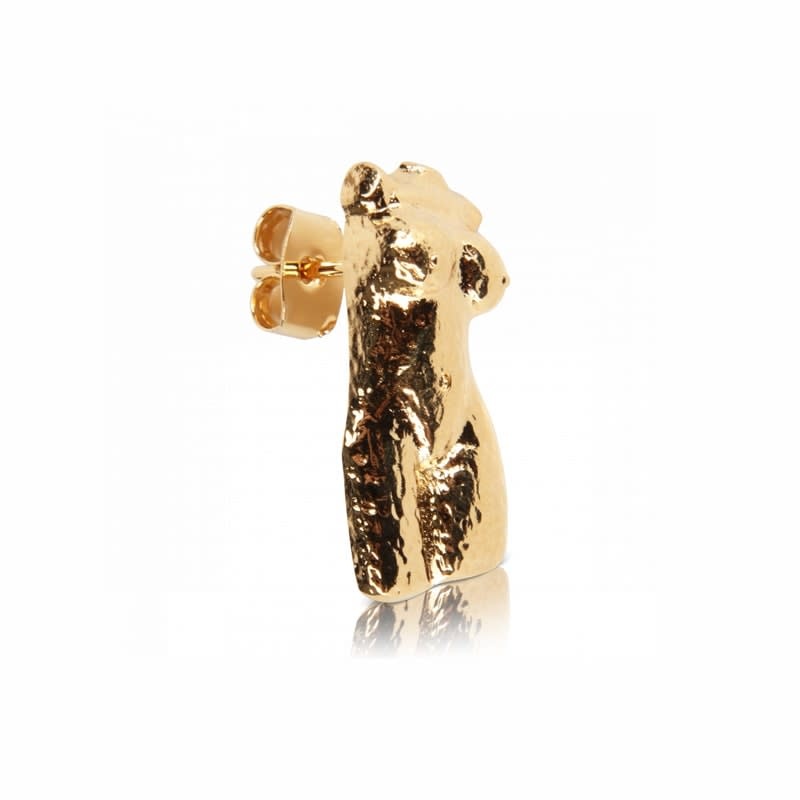 T.I.T.S. T.I.T.S. Hammered Big Body Stud Gold