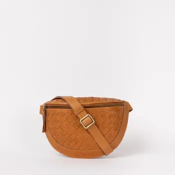 O My Bag Ray Bum Bag Woven Soft Grain Leather Wild Oak