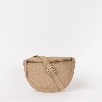 O My Bag Ray Bum Bag Woven Soft Grain Leather Sand
