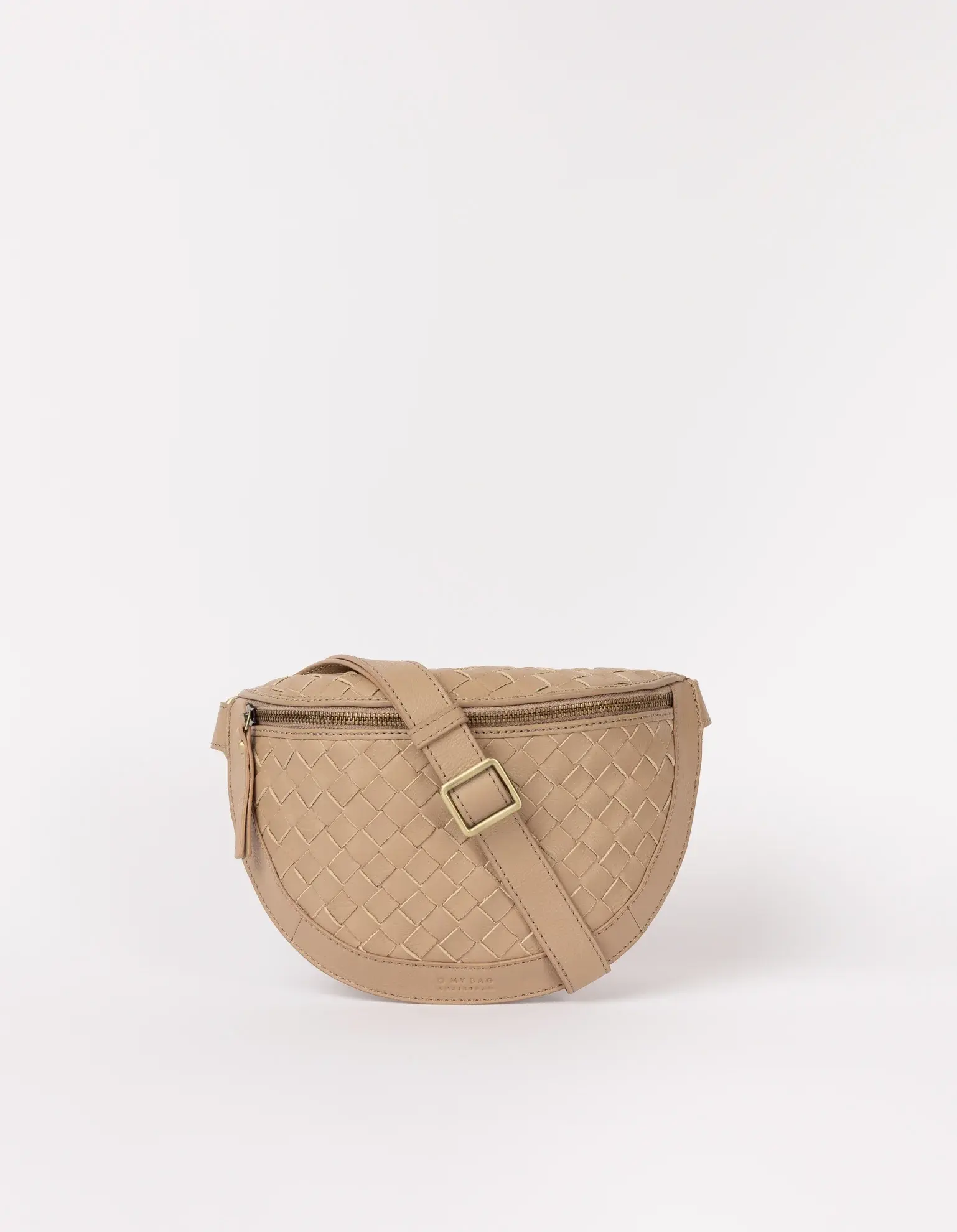 O My Bag O My Bag Ray Bum Bag Woven Soft Grain Leather Sand