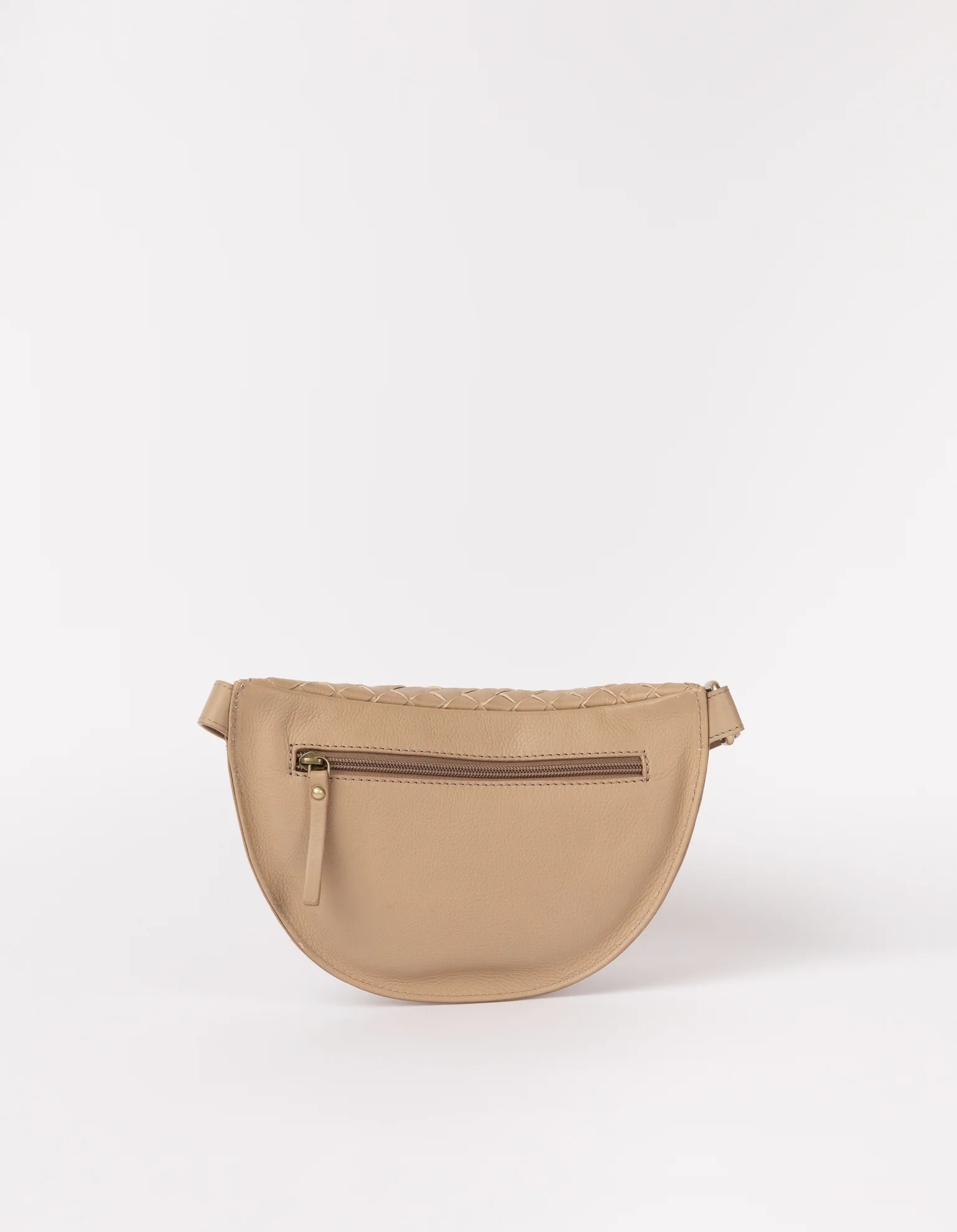 O My Bag O My Bag Ray Bum Bag Woven Soft Grain Leather Sand