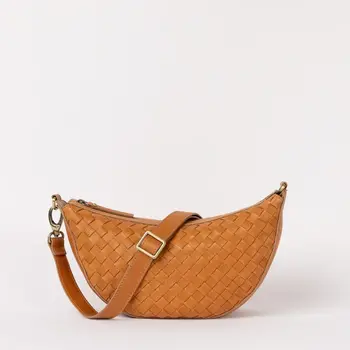 O My Bag Leo Wild Oak Woven Soft Grain Leather