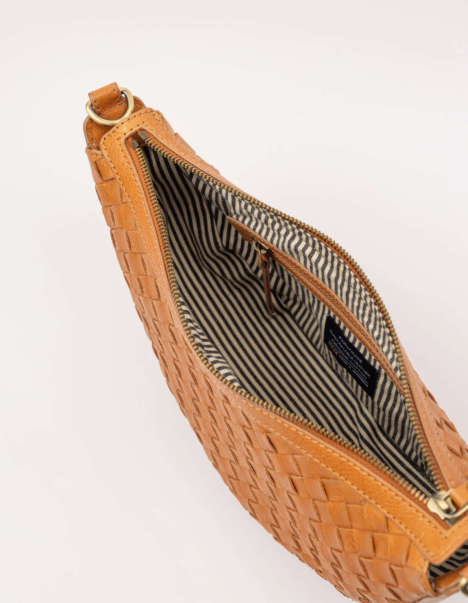 O My Bag O My Bag Leo Wild Oak Woven Soft Grain Leather