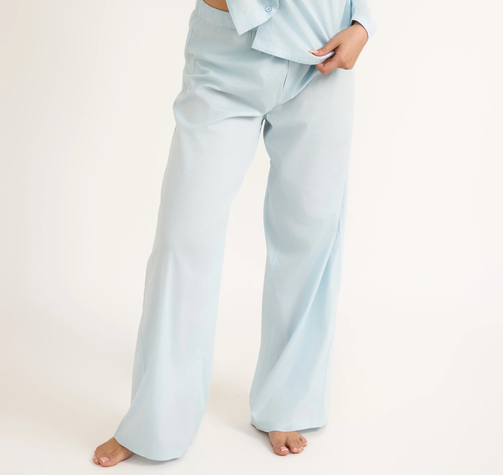 Organic Basics Organic Basics  Core Sleep Poplin Pants Light Blue