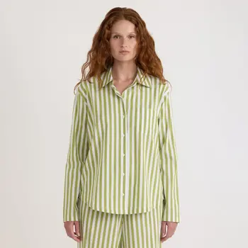 Organic Basics Core sleep Poplin Shirt Green