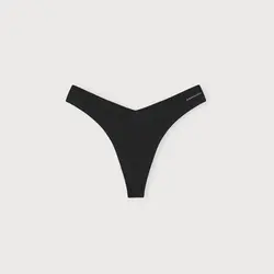 Organic Basics Flex Thong Black L