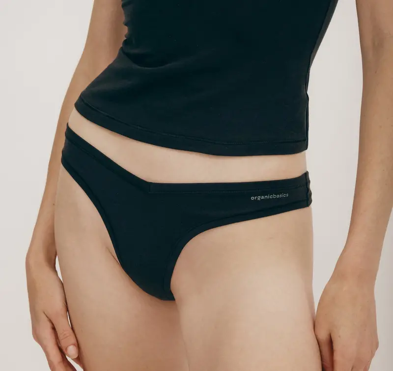 Organic Basics Organic Basics Flex Thong Black L