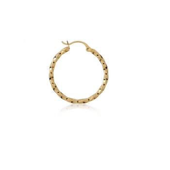 T.I.T.S. Twist Hoop Oorbel Goud Medium