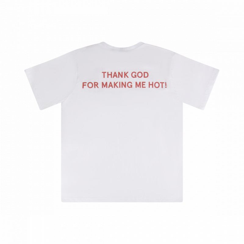 T.I.T.S. TITS Thank God for Making Me Hot White T-Shirt
