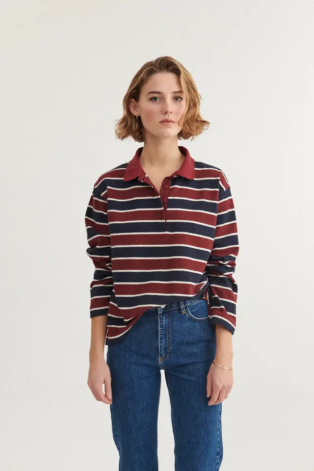 Basic Apparel Anneli Polo ls Tee Basic Apparel