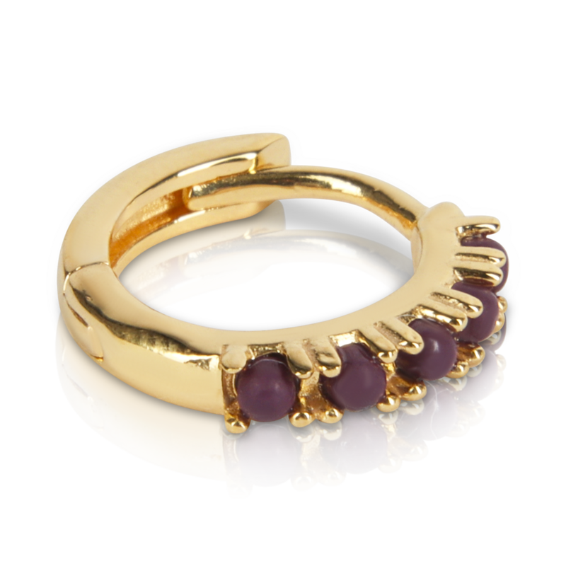 T.I.T.S. TITS Grit Ear Ring Power Gold Dark Purple