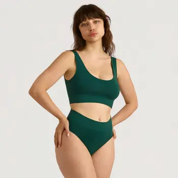 Organic Basics Smooth High-Leg Briefs Deep Forest