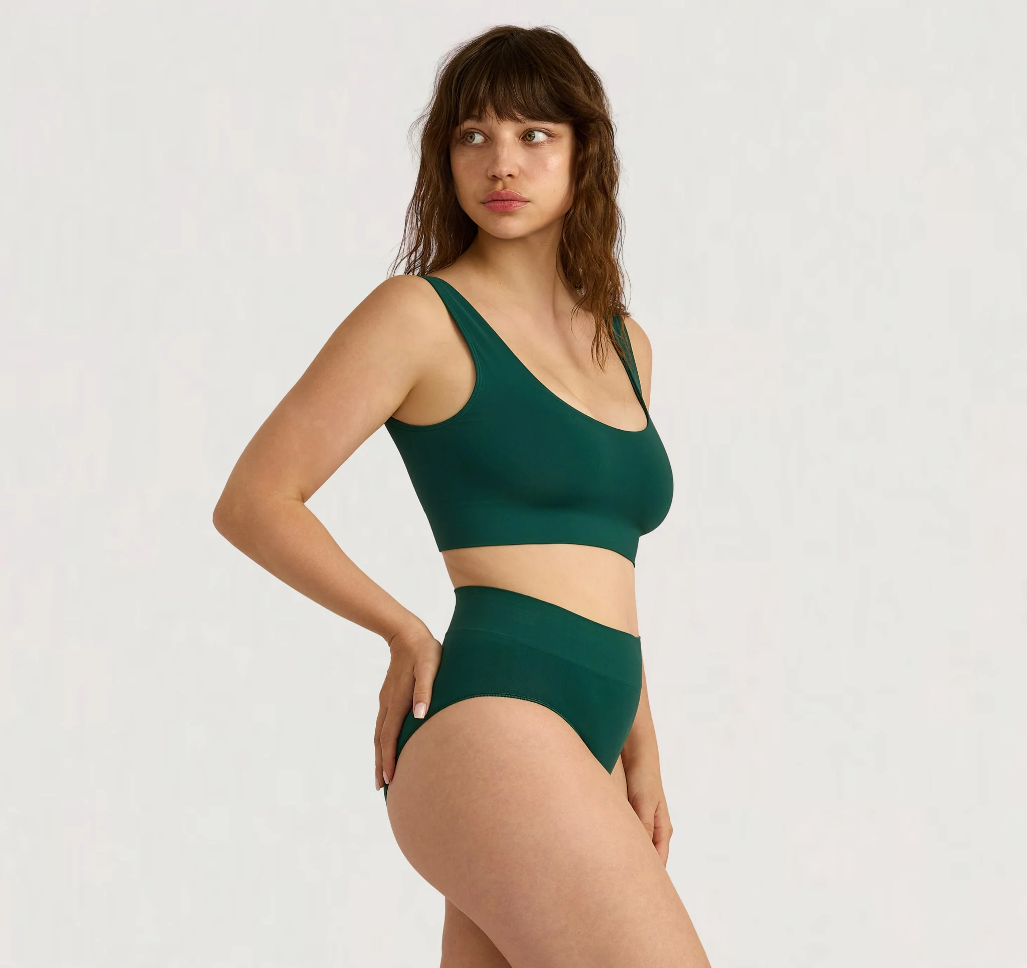 Organic Basics Organic Basics Smooth High-Leg Briefs Deep Forest