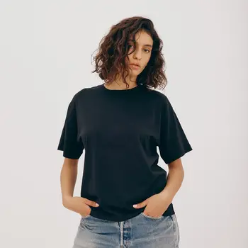 Organic Basics True Boxy Tee Black