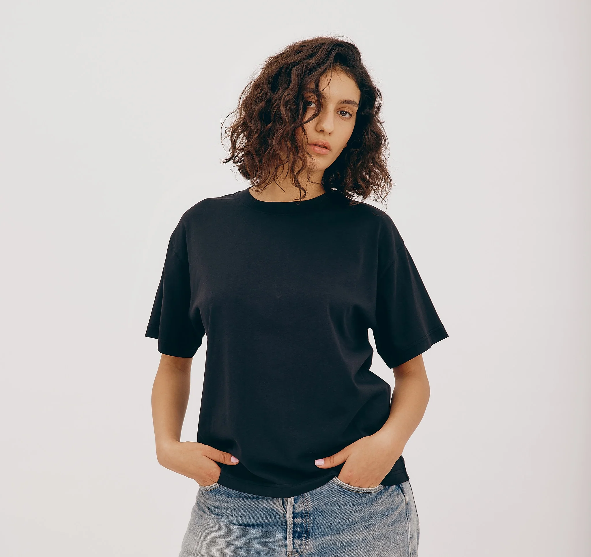 Organic Basics Organic Basics - True Boxy Tee Black