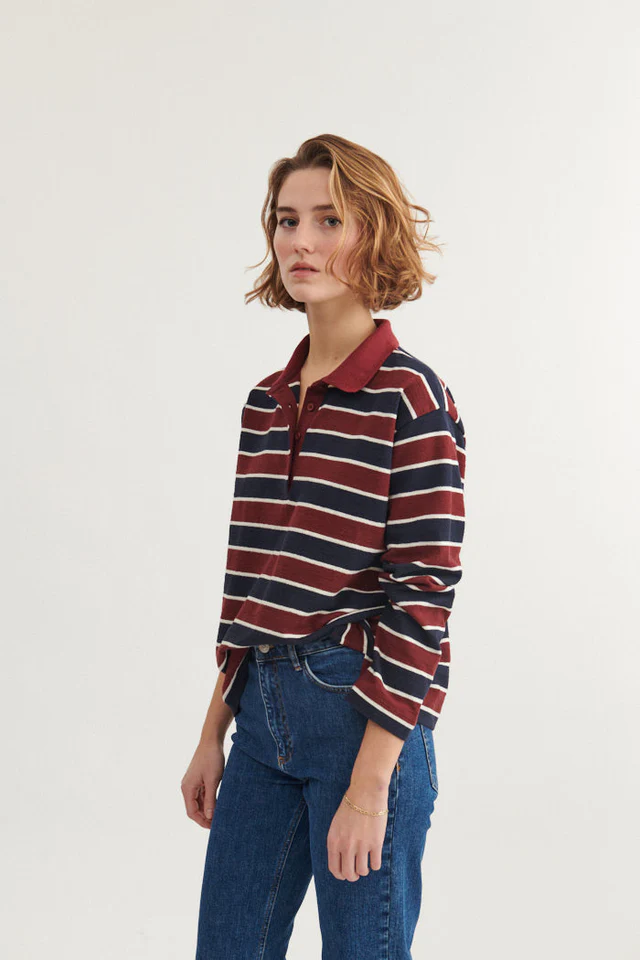 Basic Apparel Anneli Polo ls Tee Basic Apparel