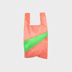 Susan Bijl The New Shopping Bag Coral & Greenscreen