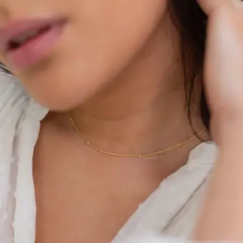 Riverstones Balance Necklace Gold