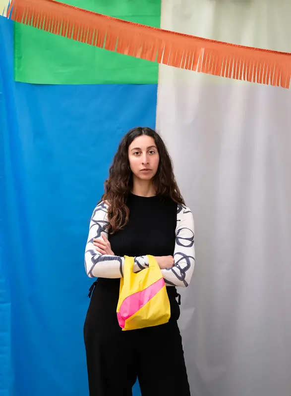 Susan Bijl Susan Bijl The New Shopping Bag TV Yellow & Fluo Pink